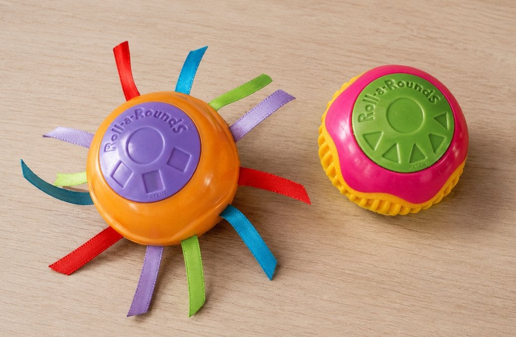 Fisher-Price Roll-a-Rounds baby speelgoed – 2 stuks z.g.a.n., Ophalen of Verzenden, Zo goed als nieuw, Speelset