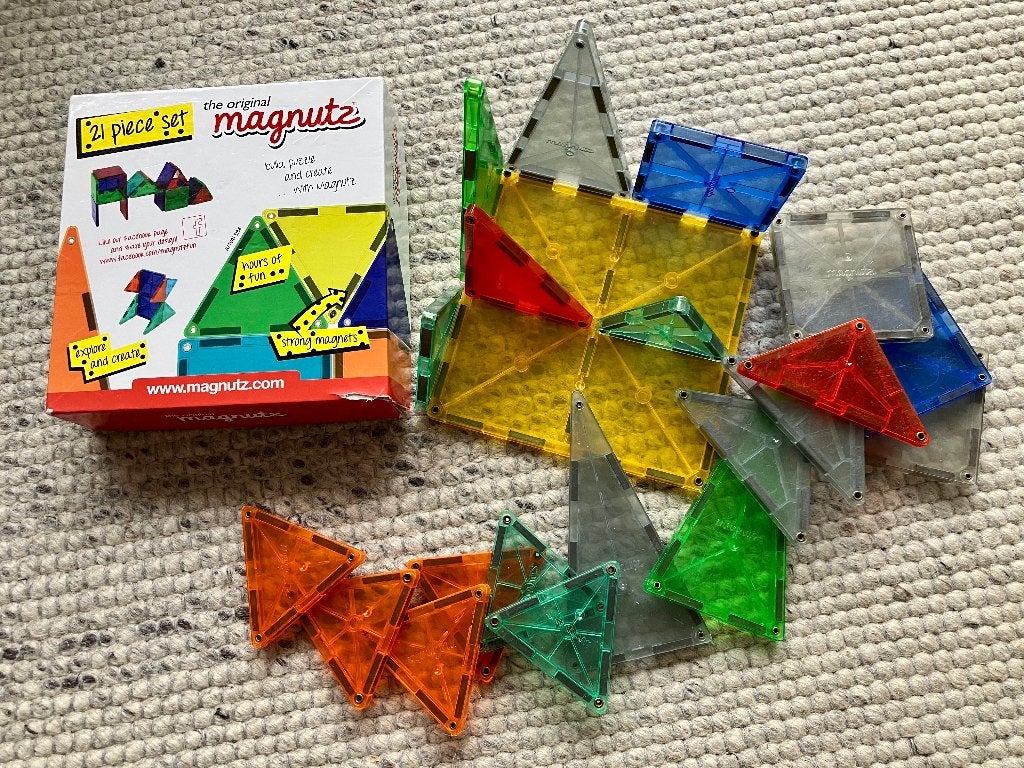 Magnutz magneetstenen, Kinderen en Baby's, Speelgoed | Bouwstenen, Ophalen, Gebruikt, Overige merken