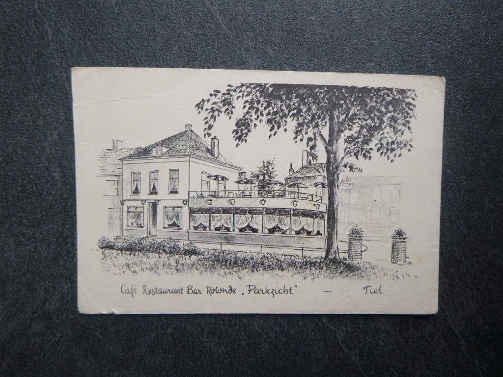 Tiel, cafe restaurant Parkzicht/kunst, Verzenden, 1980 tot heden, Ongelopen, Gelderland