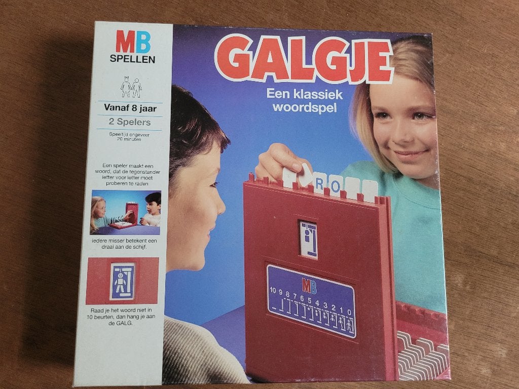 MB Spellen Galgje - Klassiek Woordspel, Hobby en Vrije tijd, Een of twee spelers, Ophalen of Verzenden, Zo goed als nieuw, MB Spellen