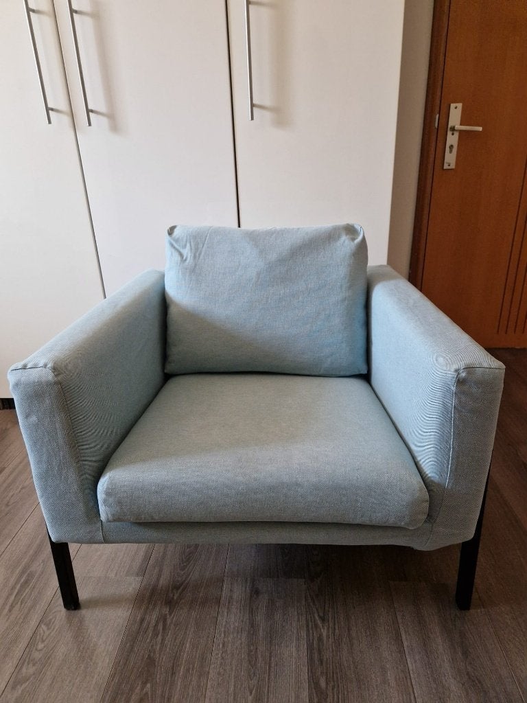 KOARP fauteuil Ikea - licht blauw, Ophalen, 75 tot 100 cm, Zo goed als nieuw, 75 tot 100 cm