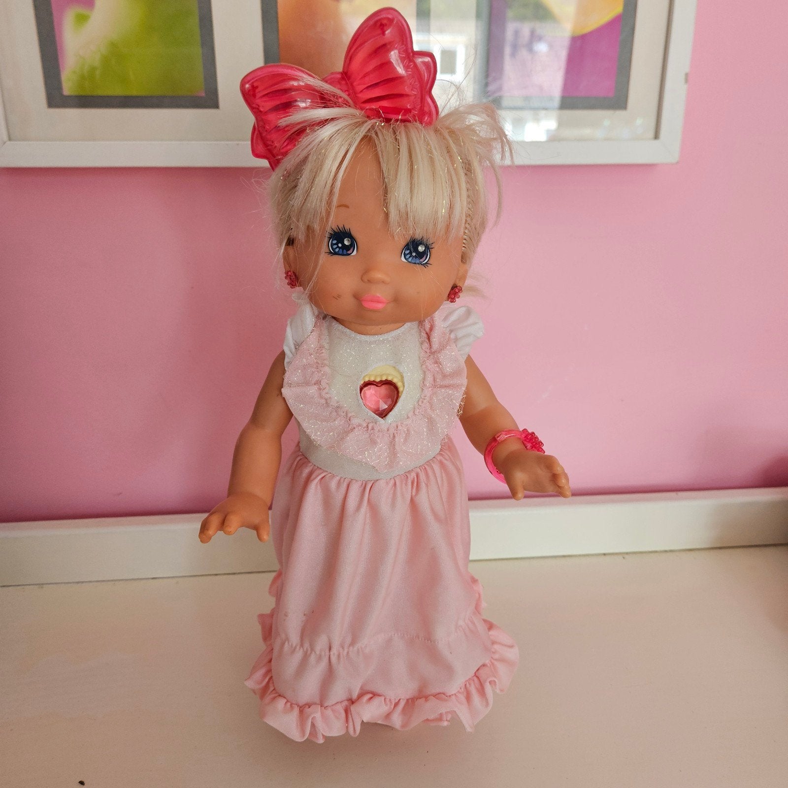 Mattel 1988 PJ Sparkles light up doll pop, Ophalen of Verzenden, Zo goed als nieuw, Pop