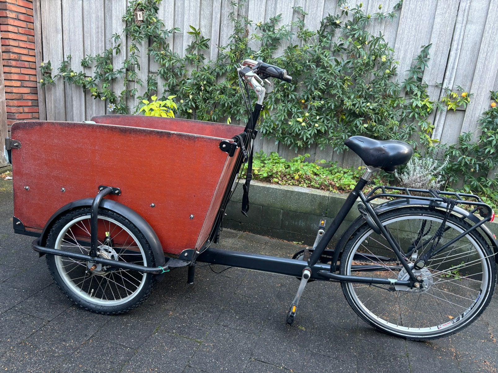 babboe Bakfiets met houten bak - Ideaal voor kinderen, Gebruikt, Velgrem, 2 kinderen, Ophalen
