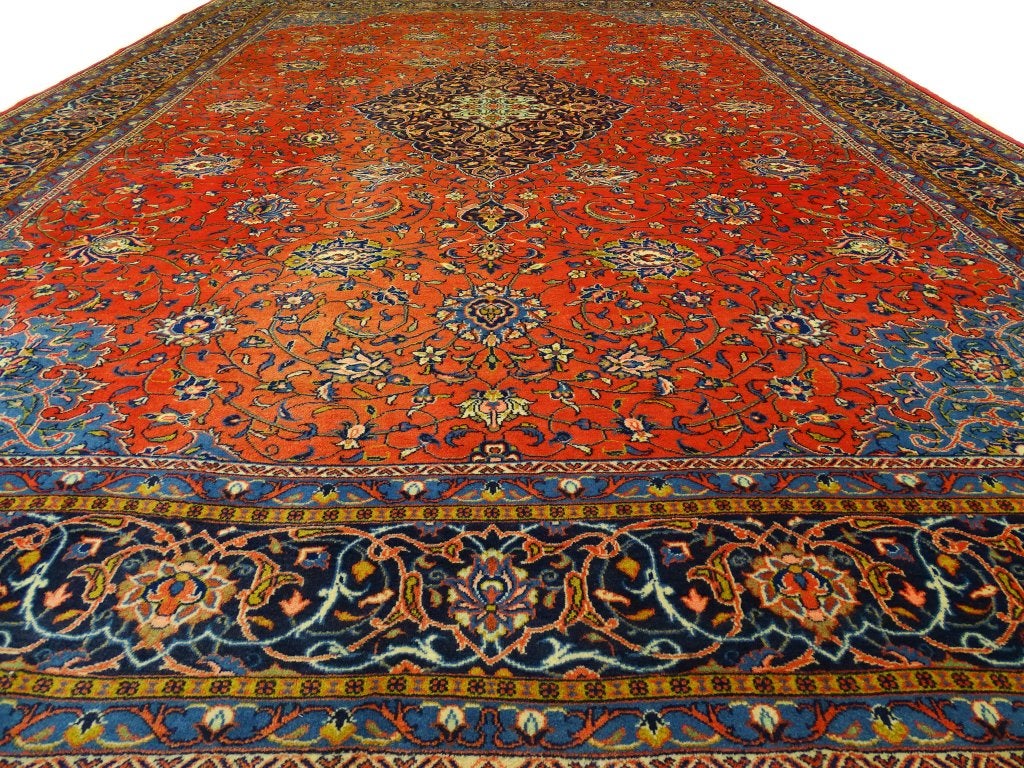 Perzisch tapijt - Sarouk - 400 x 291 cm - Handgeknoopt, -, Blauw, -, 200 cm of meer