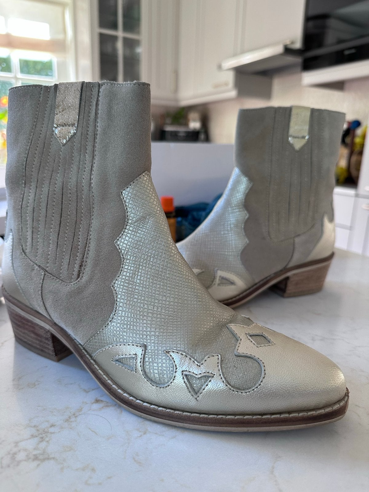 Manfield cowboylaarzen maat 38, Ophalen of Verzenden, Zo goed als nieuw, Beige, Lage of Enkellaarzen
