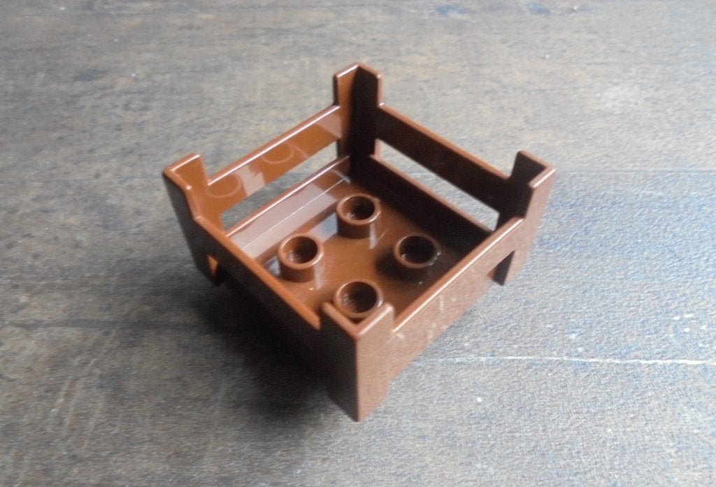 Lego Duplo Container Wooden-Style Crate (zie foto's), Ophalen of Verzenden, Gebruikt, Losse stenen, Duplo