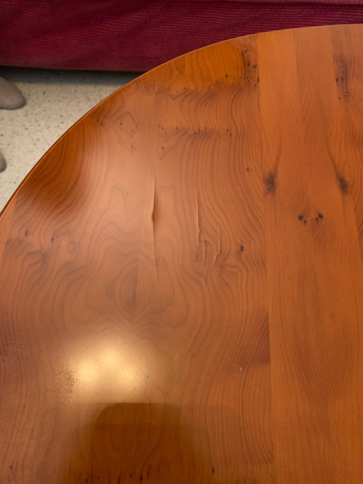 Kersenhouten salontafel te koop, Ophalen, 50 – 75, Gebruikt, 50 tot 100 cm