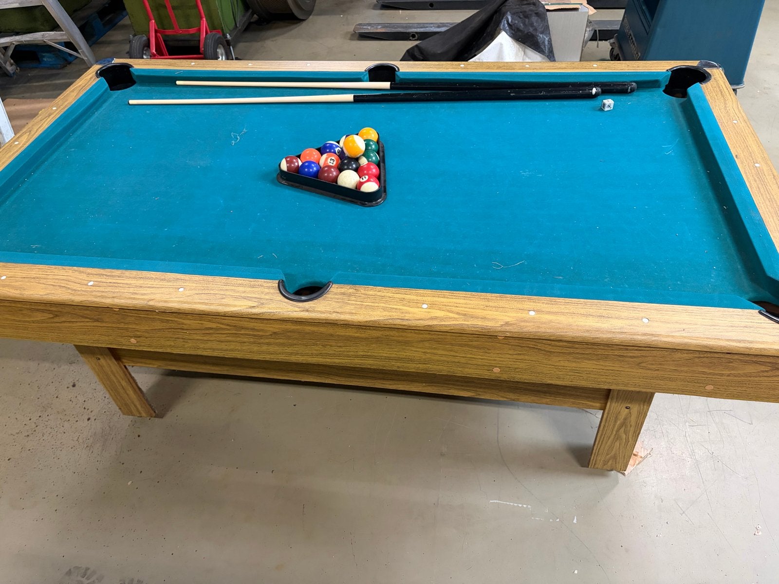 Pooltafel met Accessoires, Ophalen, Gebruikt, Pooltafel