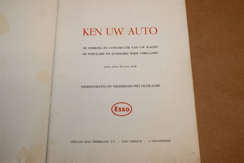 Ken Uw Auto — Werking & Constructie Esso 1963 Vintage Boek, Ophalen of Verzenden