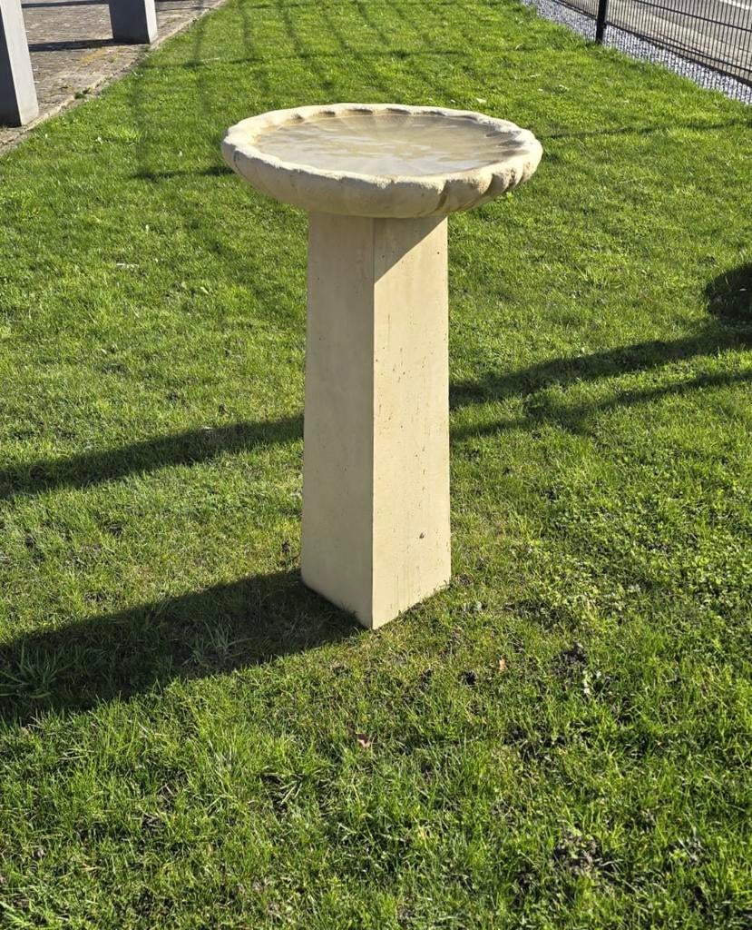 Rustieke Drinkschaal Oudgeel Beton, Tuin en Terras, Ophalen, Nieuw, Beton, Overige typen