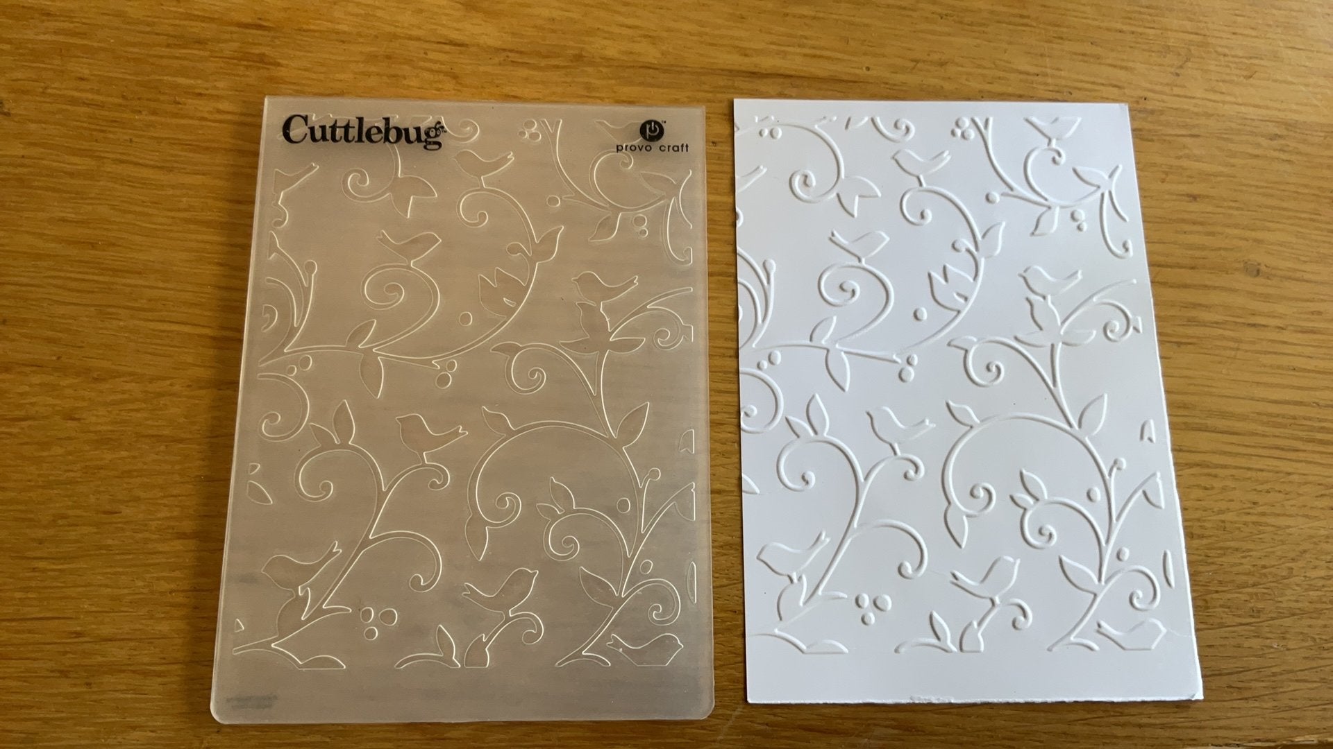 Embossingmal 10x15 cm takjes met vogels E198, Ophalen of Verzenden, Zo goed als nieuw, Pons of Mal