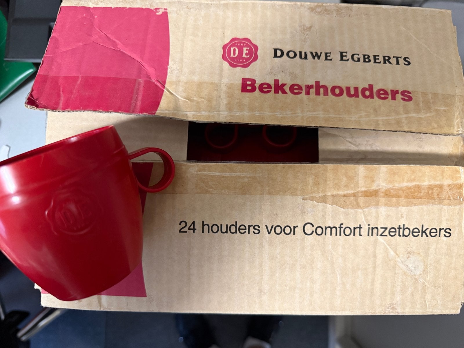 Douwe Egberts Bekerhouders - 24 stuks, Overige typen, Kunststof, Nieuw, Ophalen of Verzenden