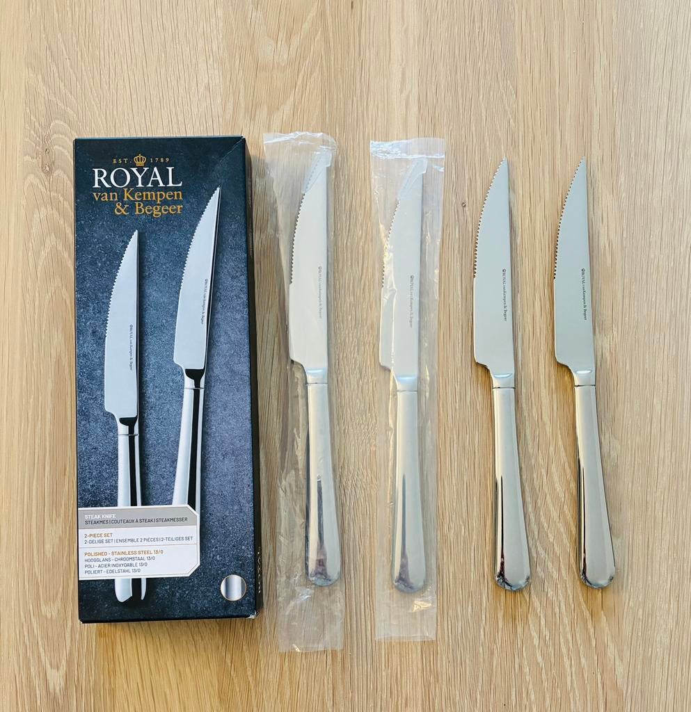 4x Royal Van Kempen & Begeer steakmes AH, Antiek en Kunst, Ophalen of Verzenden