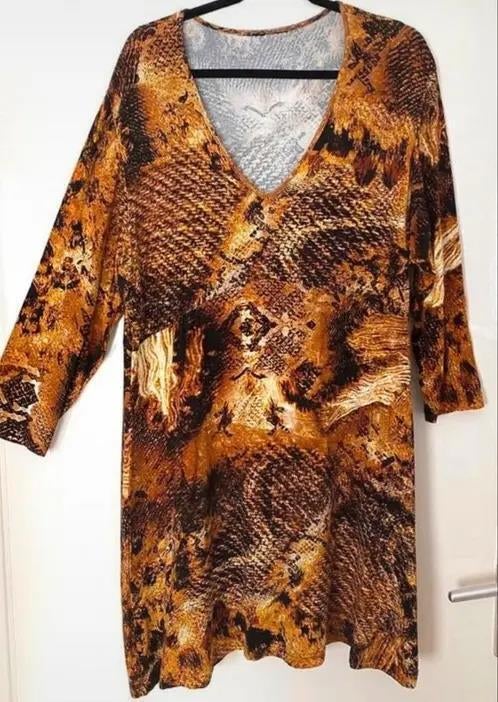 Okergele tuniek/jurk van Twister maat 48 [v], Ophalen of Verzenden, Zo goed als nieuw, Maat 46/48 (XL) of groter, Overige kleuren