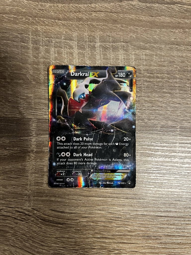 Darkrai-EX 74/122 uit XY BREAKpoint, Ophalen of Verzenden, Gebruikt, Losse kaart, Foil
