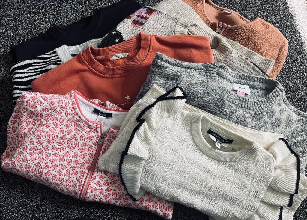 8 truien pakket 128, Kinderen en Baby's, Kinderkleding | Maat 128, Ophalen of Verzenden, Zo goed als nieuw, Meisje, Trui of Vest