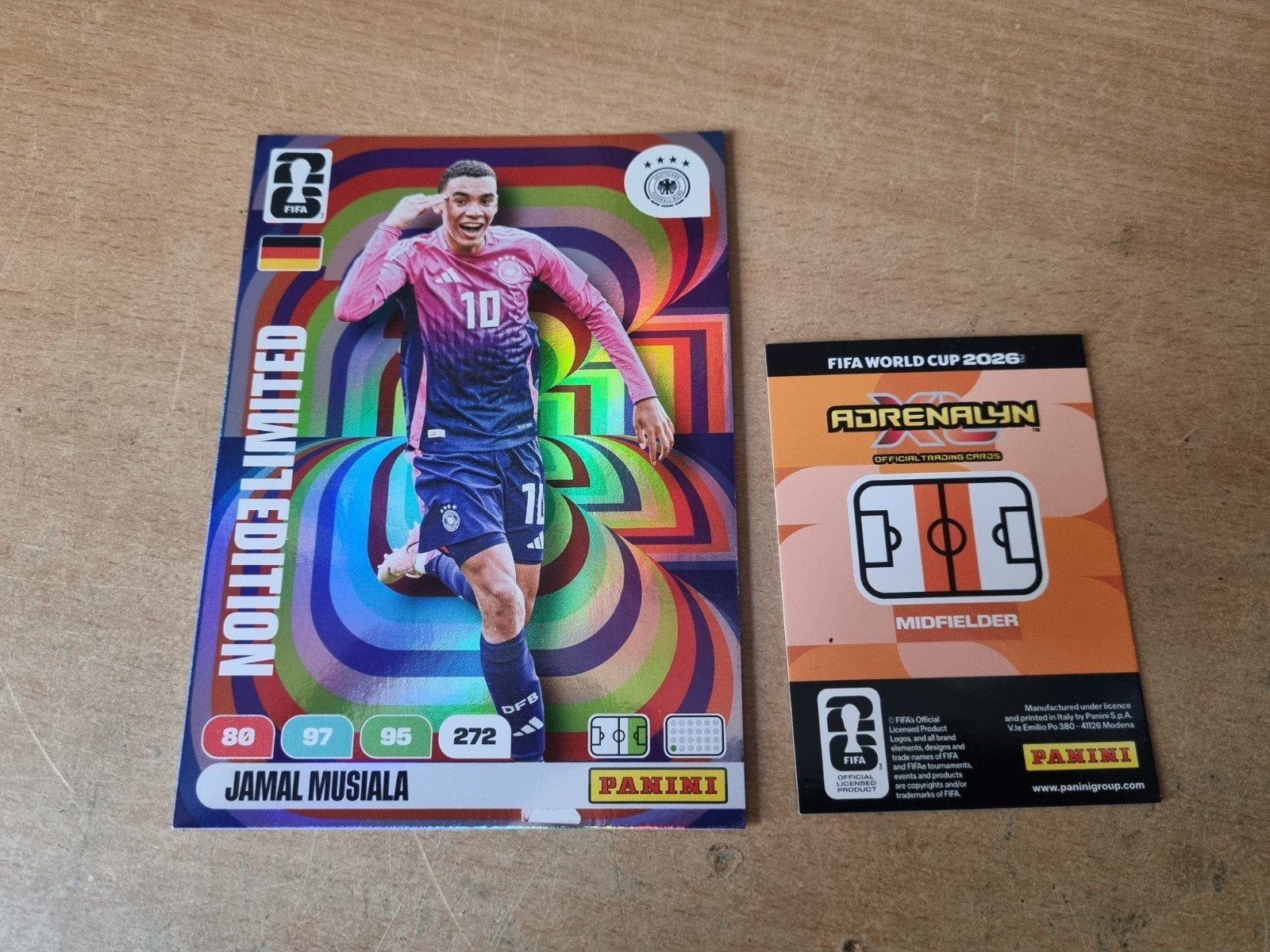 Panini Adrenalyn xl Fifa World Cup 2026 XXL Limited Musiala, Ophalen of Verzenden, Zo goed als nieuw, Plaatje