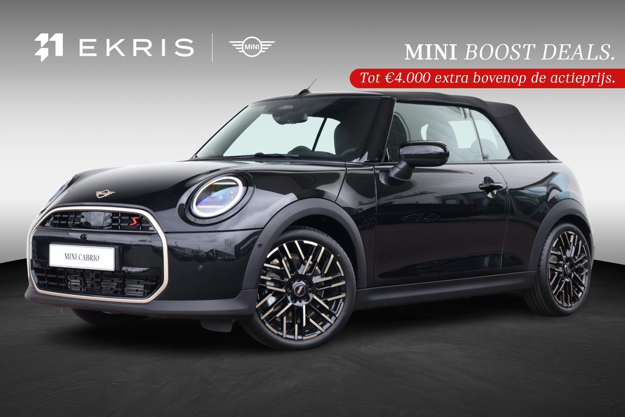 MINI Cabrio 2.0 Cooper S Favoured XL | Cruise Control | Prem, Auto's, Mini, 1998 cc, 4 stoelen, Zwart, Bedrijf