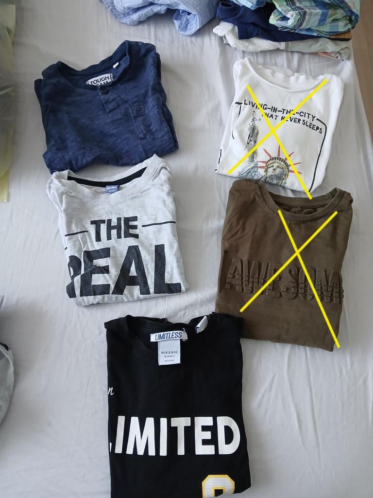Jongenskleding pakket 4 tshirts korte mouw | maat 116, Kinderen en Baby's, Kinderkleding | Maat 116, Nik&Nik, Ophalen of Verzenden