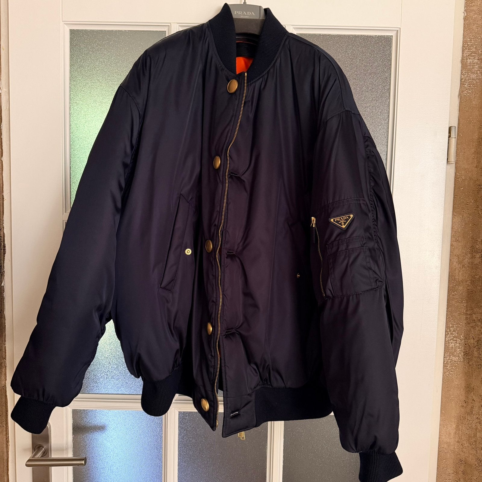 Prada BomberJacket xxl, Ophalen of Verzenden, Zo goed als nieuw, Overige maten, Blauw