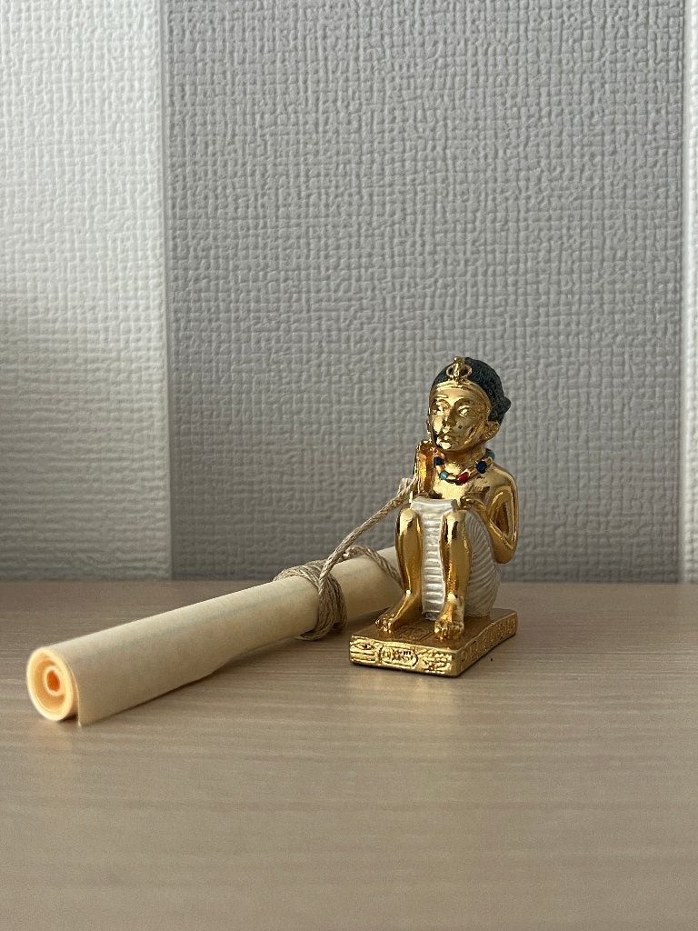 Beeldje Amenhotep III - Egyptische Farao, Verzamelen, Beelden en Beeldjes, Verzenden, Zo goed als nieuw, Mens