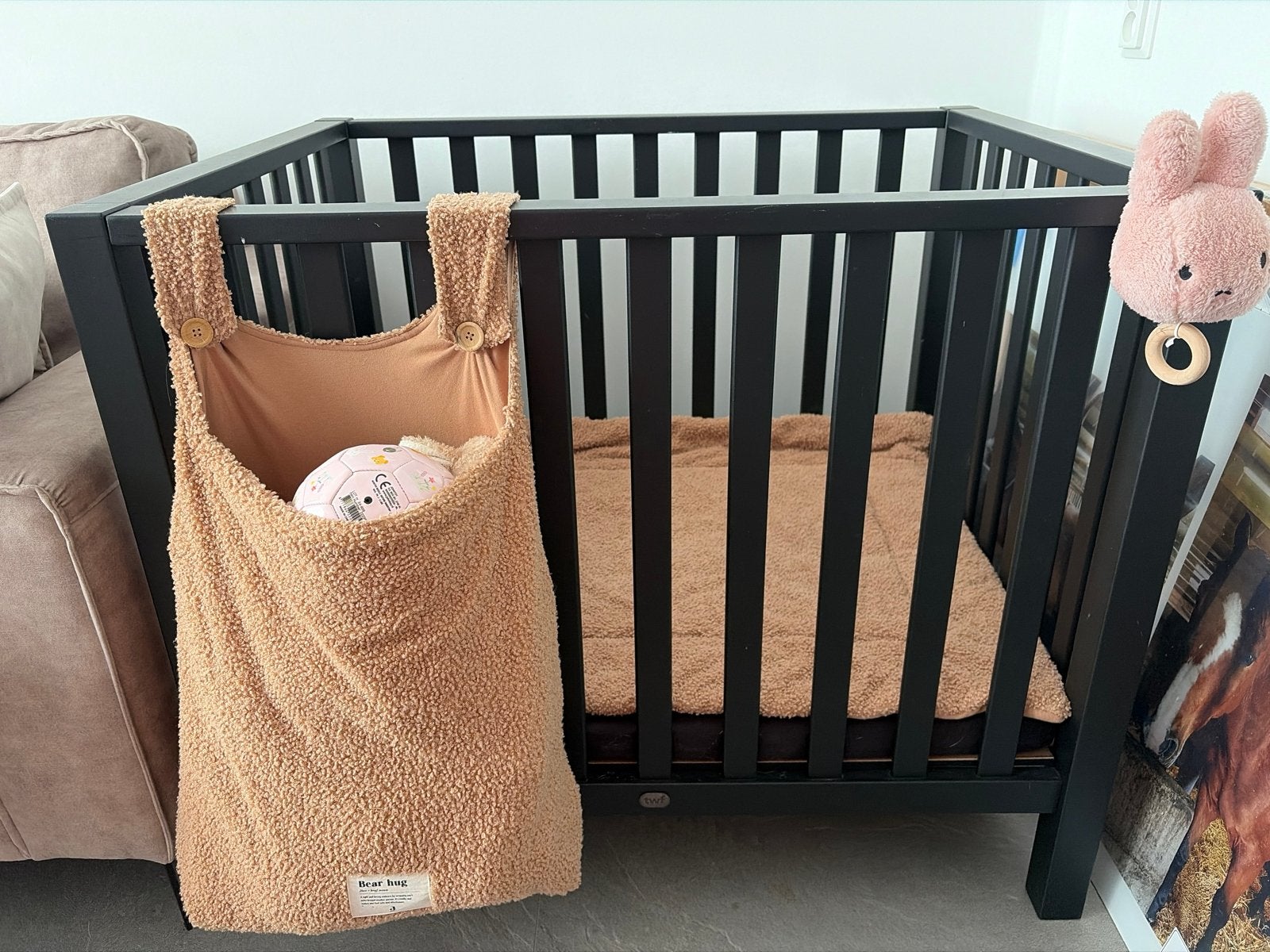 TWF Box met matras, boxkleed en speelgoedzak, Ophalen, Gebruikt, Vierkant, Boxkleed