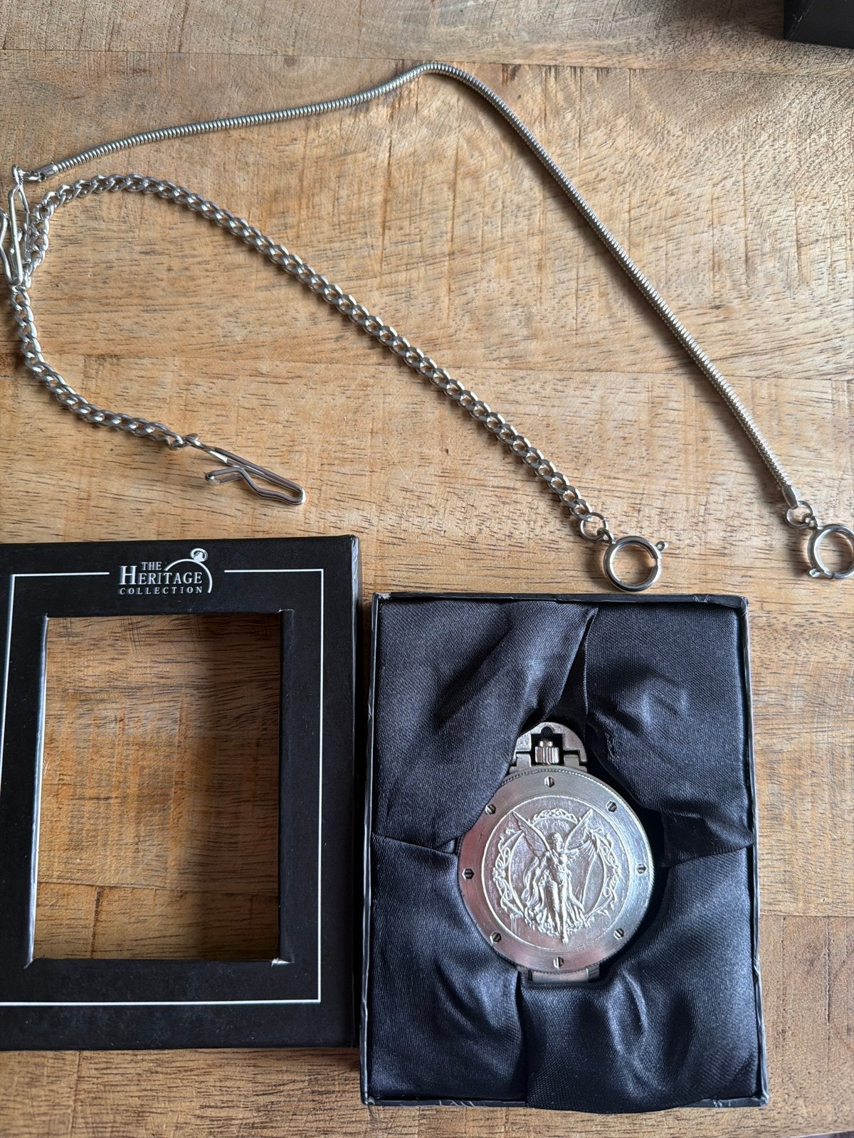 Olympia Zakhorloge met ketting - The Heritage Collection, Ophalen of Verzenden, Zilver, Overige typen