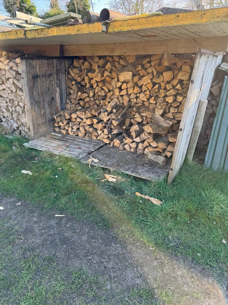 Mooi droog openhaard hout. Elzen eiken essen, Tuin en Terras, Minder dan 3 m³, Ophalen