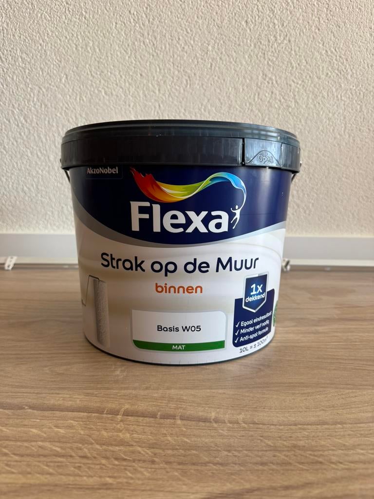 Flexa muurverf cream pearl ongeveer 6-7L, Ophalen, Wit