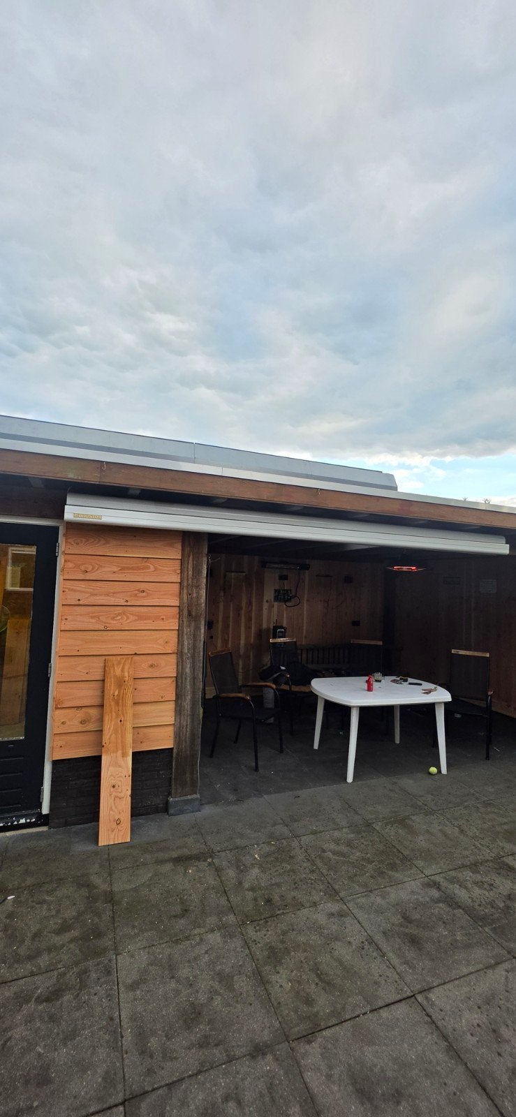 Brustor uitval scherm knikarm, Ophalen, Gebruikt, Elektrisch, 150 tot 300 cm