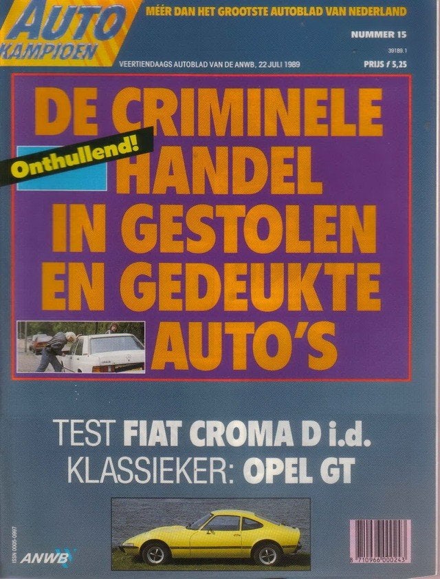 Autokampioen 15 1989 : Opel GT - Fiat Croma - Peugeot 309, Ophalen of Verzenden, Gelezen, Algemeen