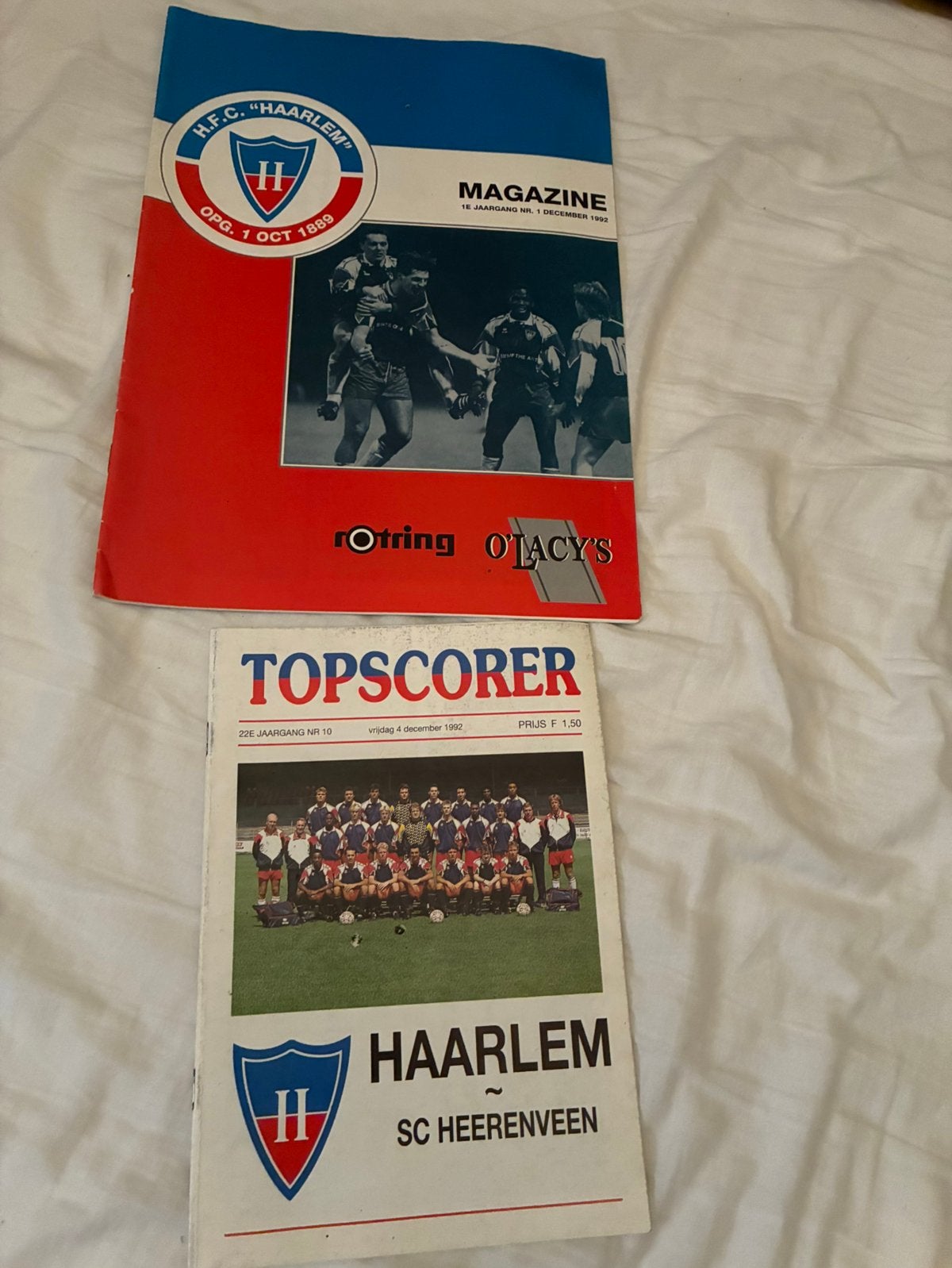 H.F.C Haarlem magazine en programmaboekje 1992, Ophalen of Verzenden, Gebruikt, Overige binnenlandse clubs, Boek of Tijdschrift