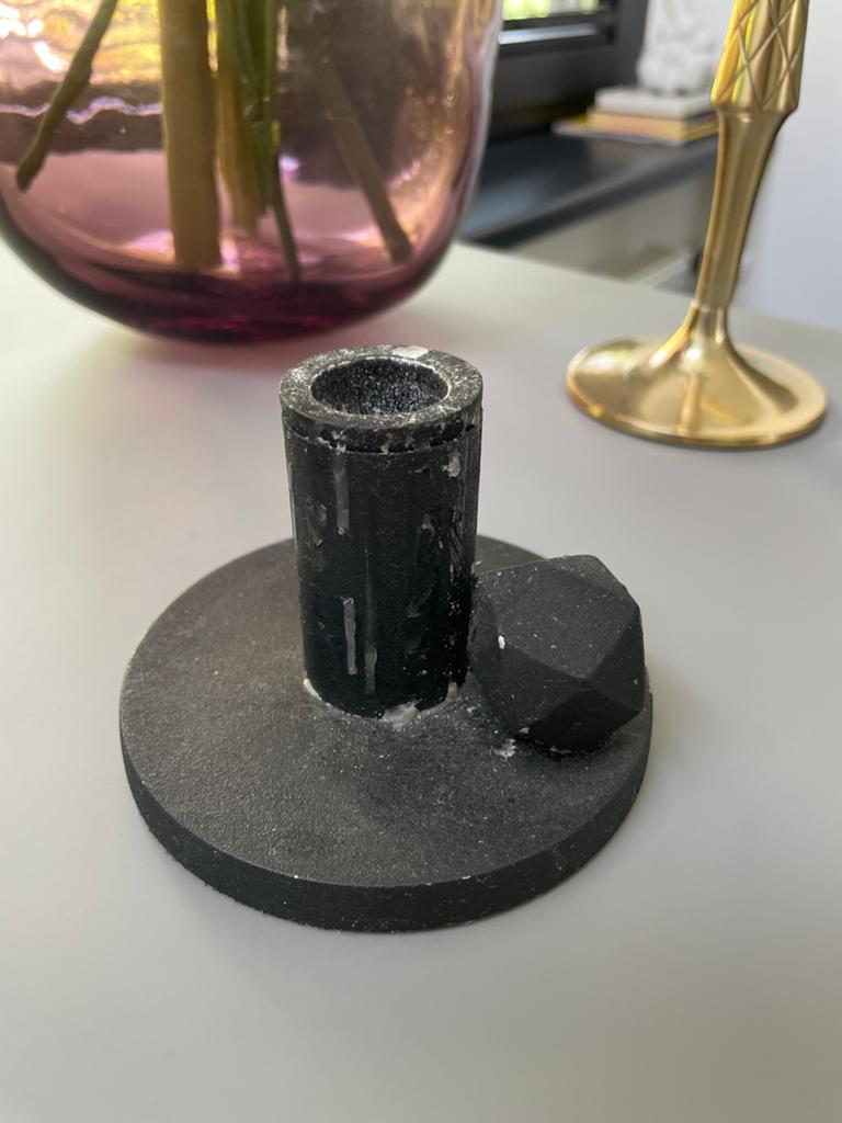 Kaarsenhouder zwart, Ophalen, Overige materialen, Gebruikt, Zwart