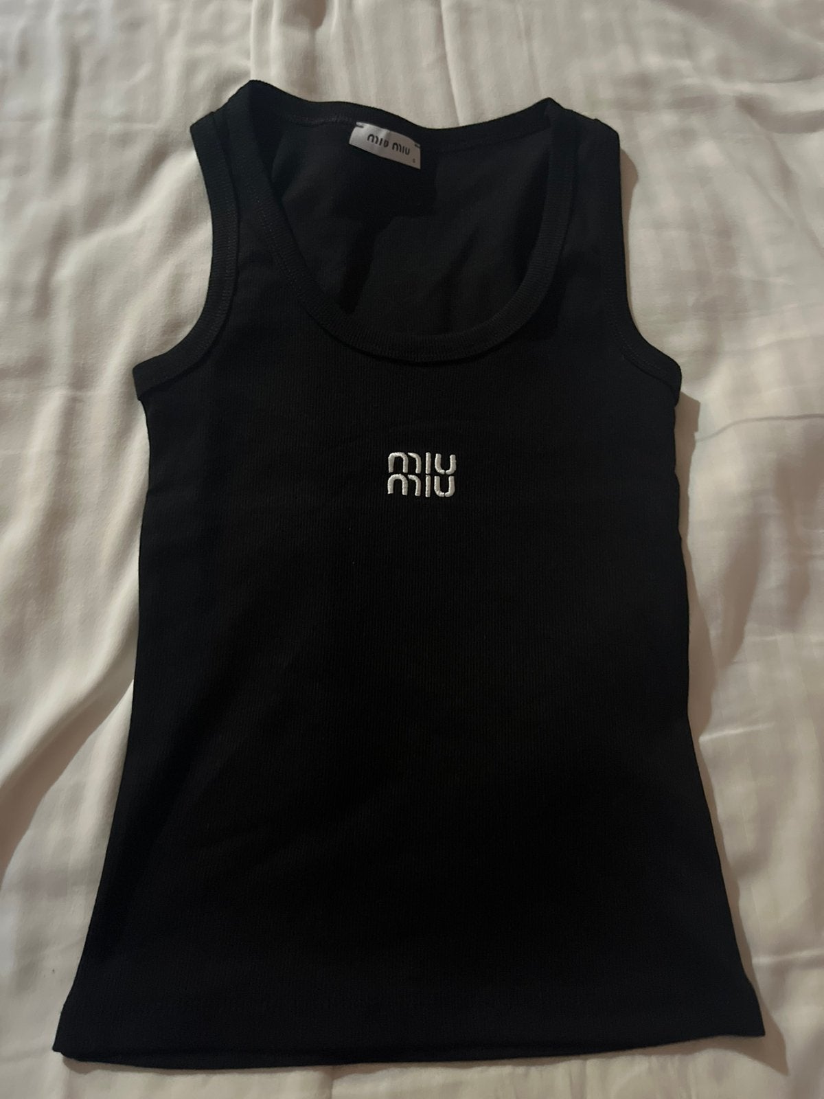 Miu miu shirt, Verzenden, Zwart, Nieuw, Maat 36 (S)