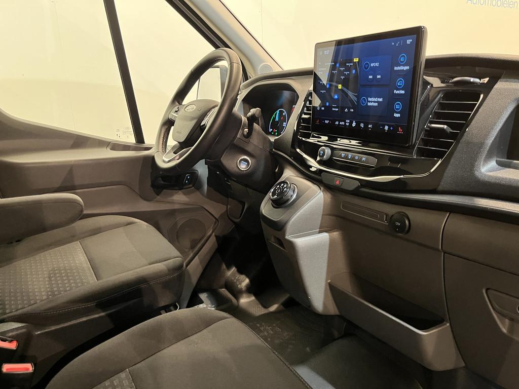 Ford E-Transit 390 (3500 kg) L2H2 Trend 68 kWh / 100% Elektr, Auto's, Bestelauto's, Automaat, Gebruikt, Zwart, Met garantie (alle)