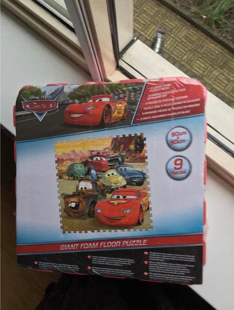 Disney Cars Giant Foam Floor Puzzle - 9 stukjes, Ophalen, Minder dan 10 stukjes, Nieuw, 2 tot 4 jaar