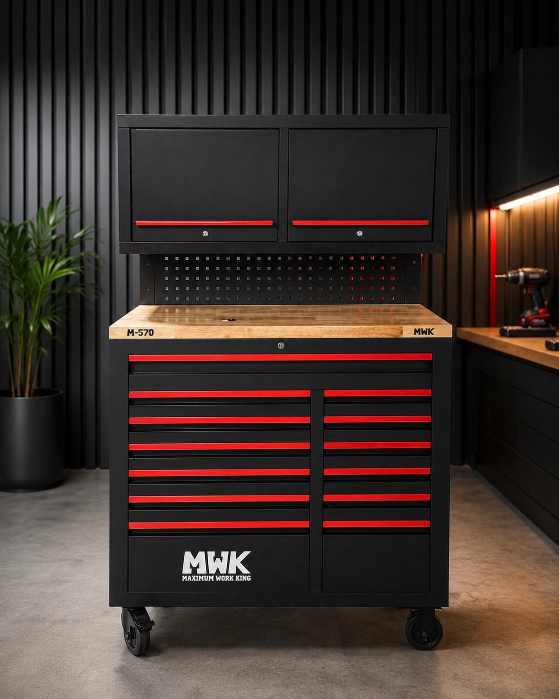 NIEUWE MWK M-570 Gereedschapswagen + Bovenkast | 281-delig, Ophalen, Nieuw