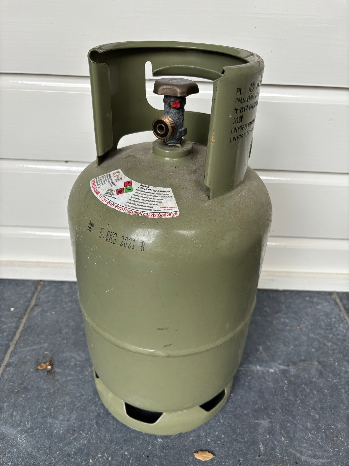 Lege gasfles 5.8KG, Ophalen, Gebruikt