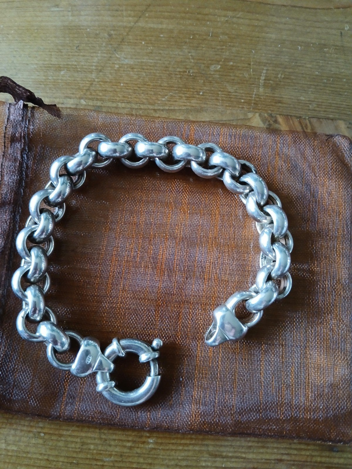 zilveren jasseron armband, Sieraden, Tassen en Uiterlijk, Ophalen of Verzenden, Zo goed als nieuw, Zilver, Zilver