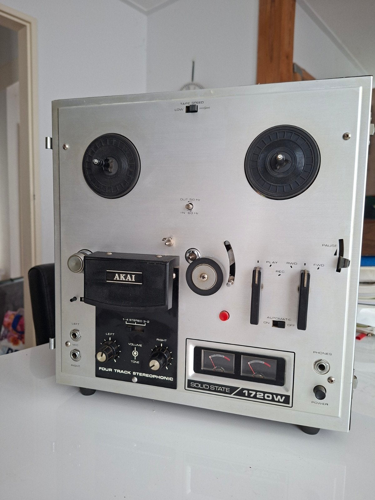 Vintage Akai 1720W Solid State bandrecorder - compleet, Audio, Tv en Foto, Bandrecorders, Ophalen, Bandrecorder