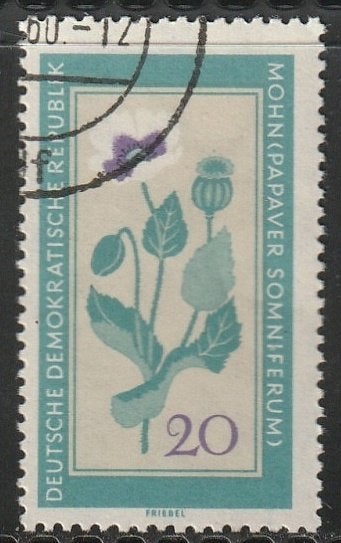 DDR 1960 760 Papaver, Gest, Ophalen of Verzenden, DDR, Gestempeld