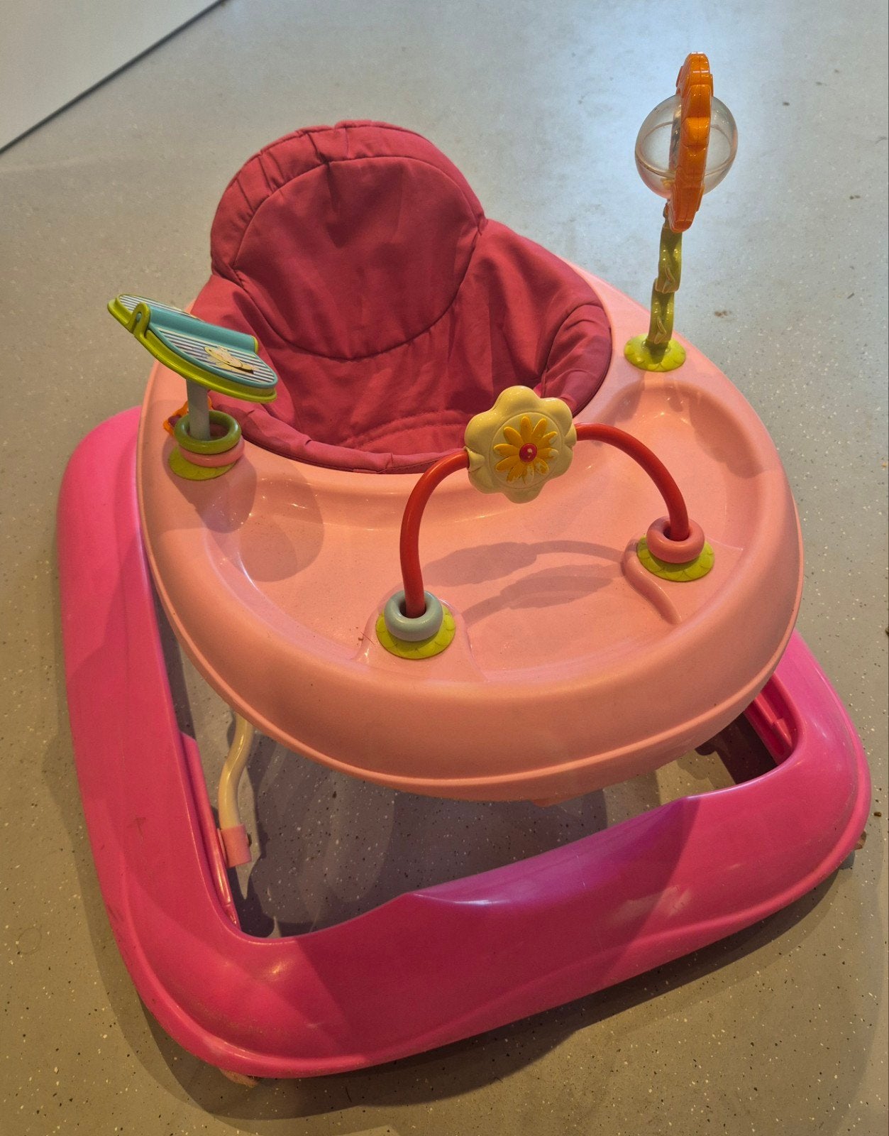 Roze Baby Loopstoel met Speeltjes, Ophalen, Gebruikt