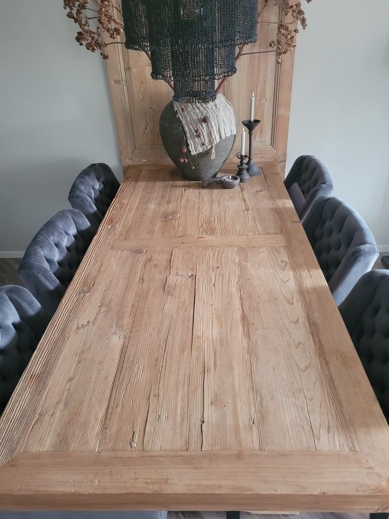 Robuuste kloostertafel, Ophalen, Gebruikt, 200 cm of meer, 50 tot 100 cm