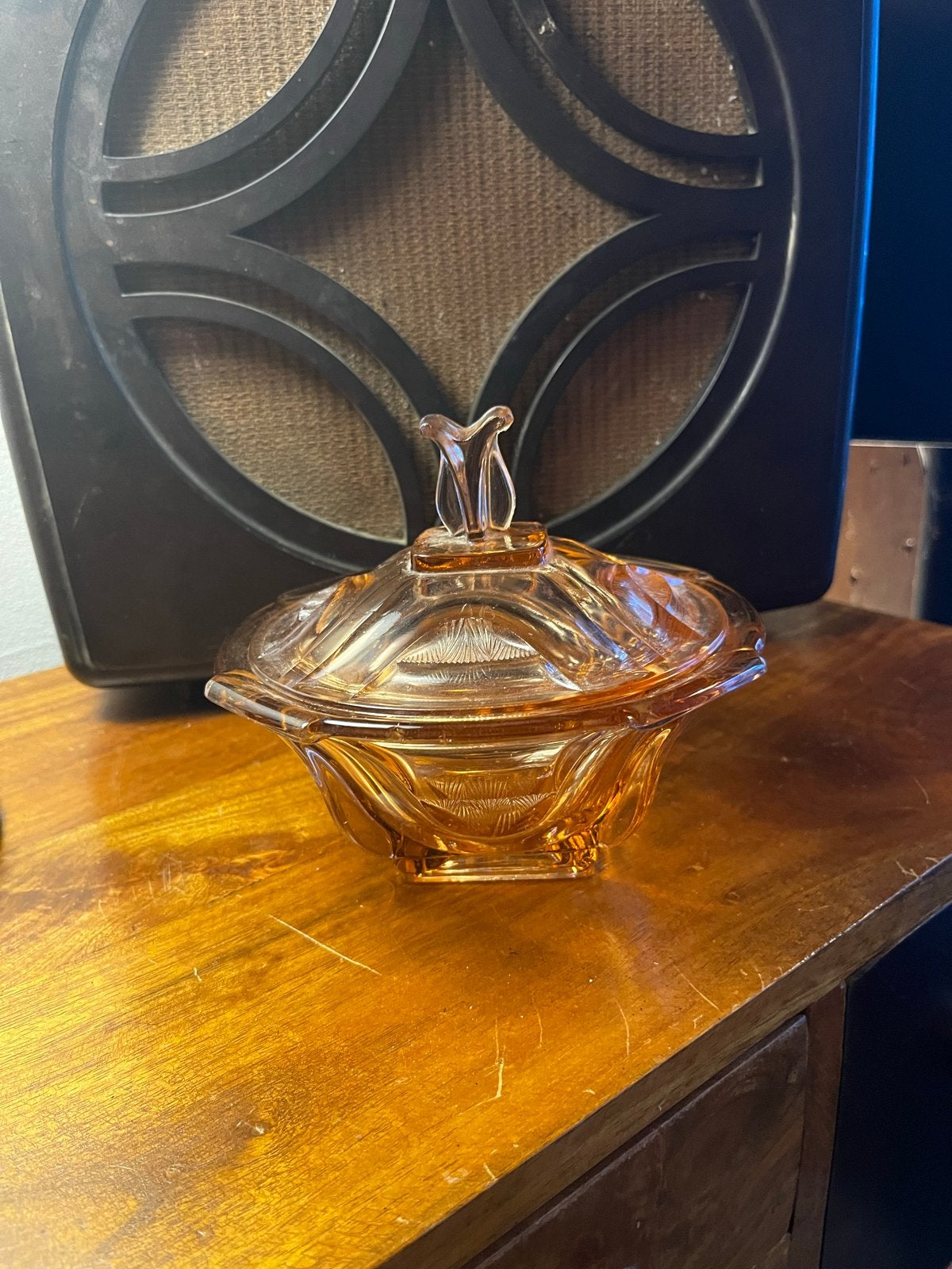 Walther & Söhne persglas art deco bonbonschaal met deksel, Ophalen of Verzenden