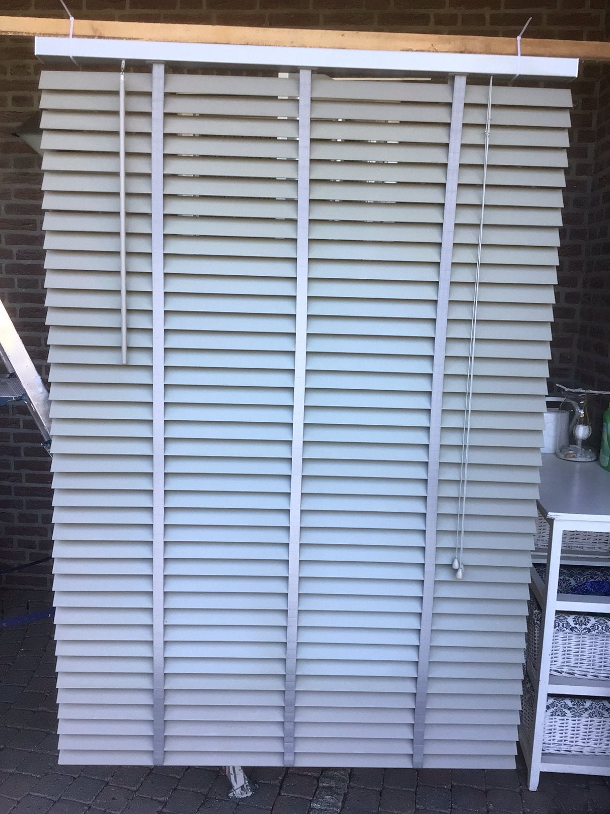 Houten jalouzien, Ophalen, Jaloezie, 120 cm, Gebruikt