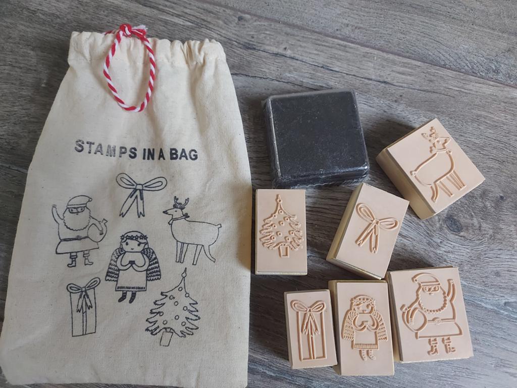 Houten kerst stempels, Ophalen of Verzenden, Gebruikt, Houten stempel