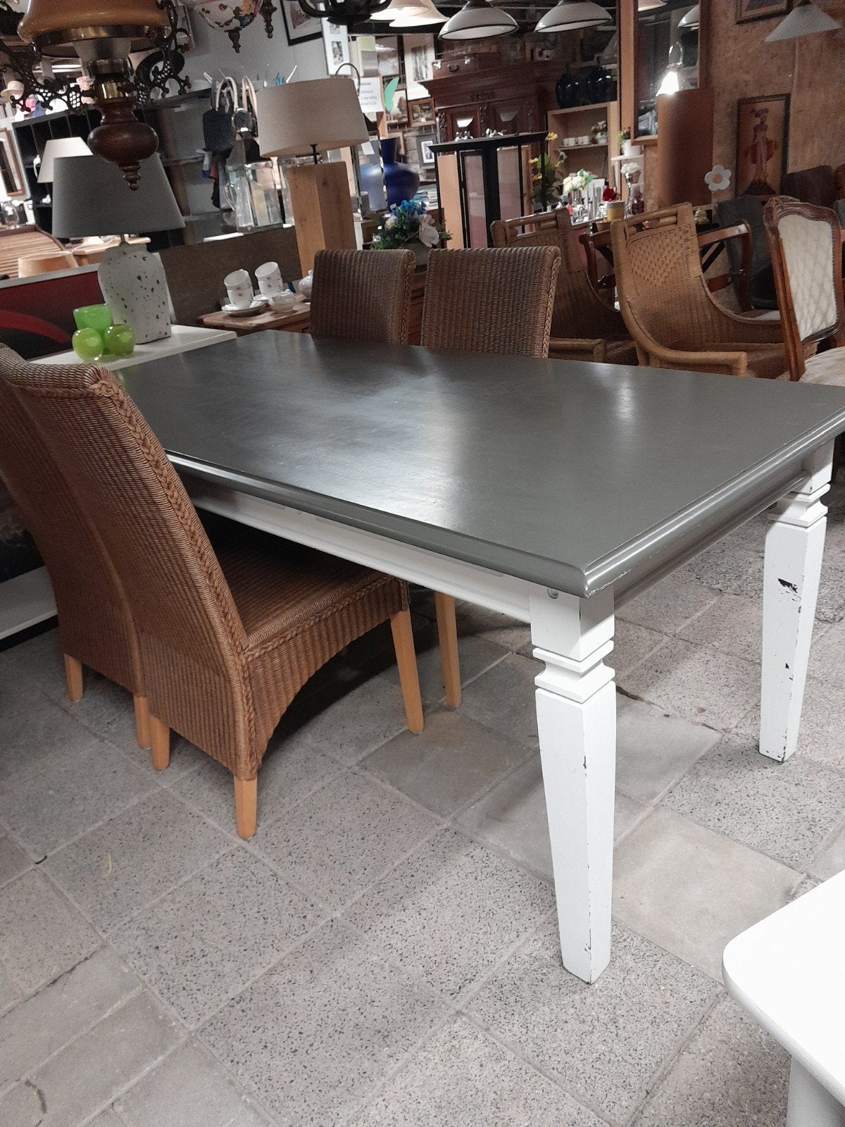 Eettafel opknapper - 184x88x80 cm - Blad demonteerbaar, Ophalen, Gebruikt, Rechthoekig