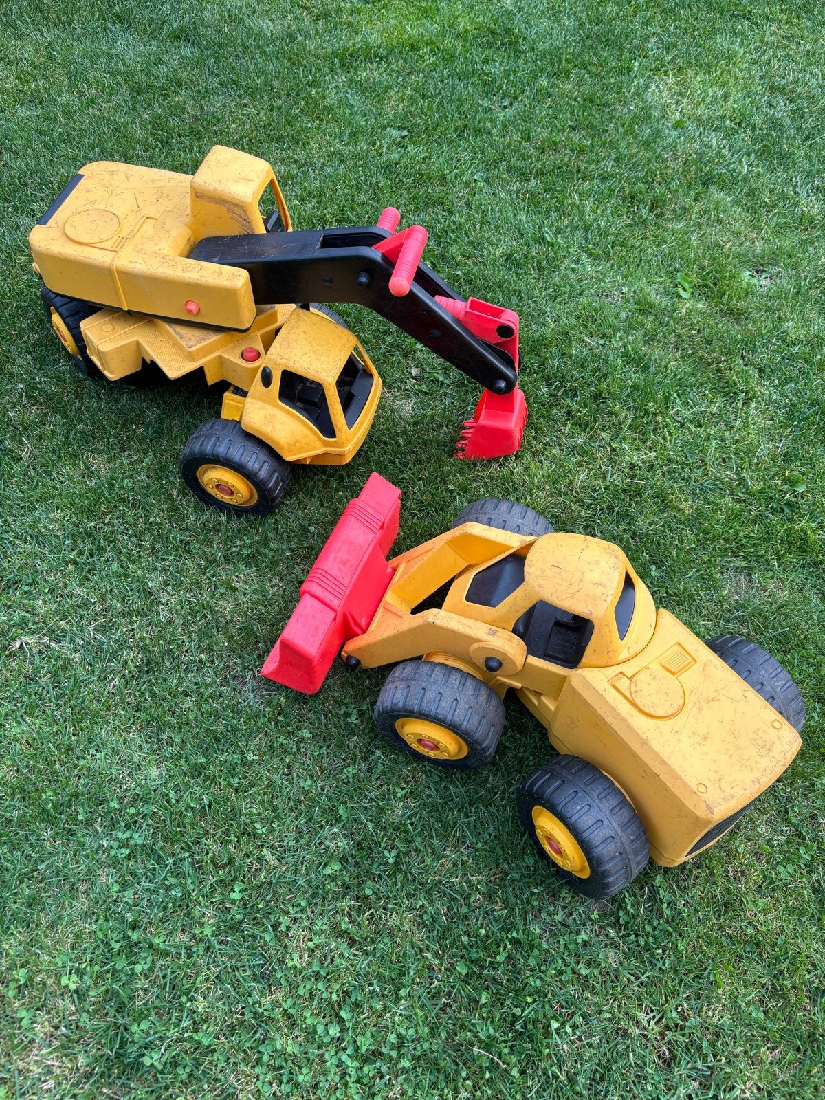 Grote gele speelgoed graafmachine en shovel, Ophalen, Gebruikt, Overige typen