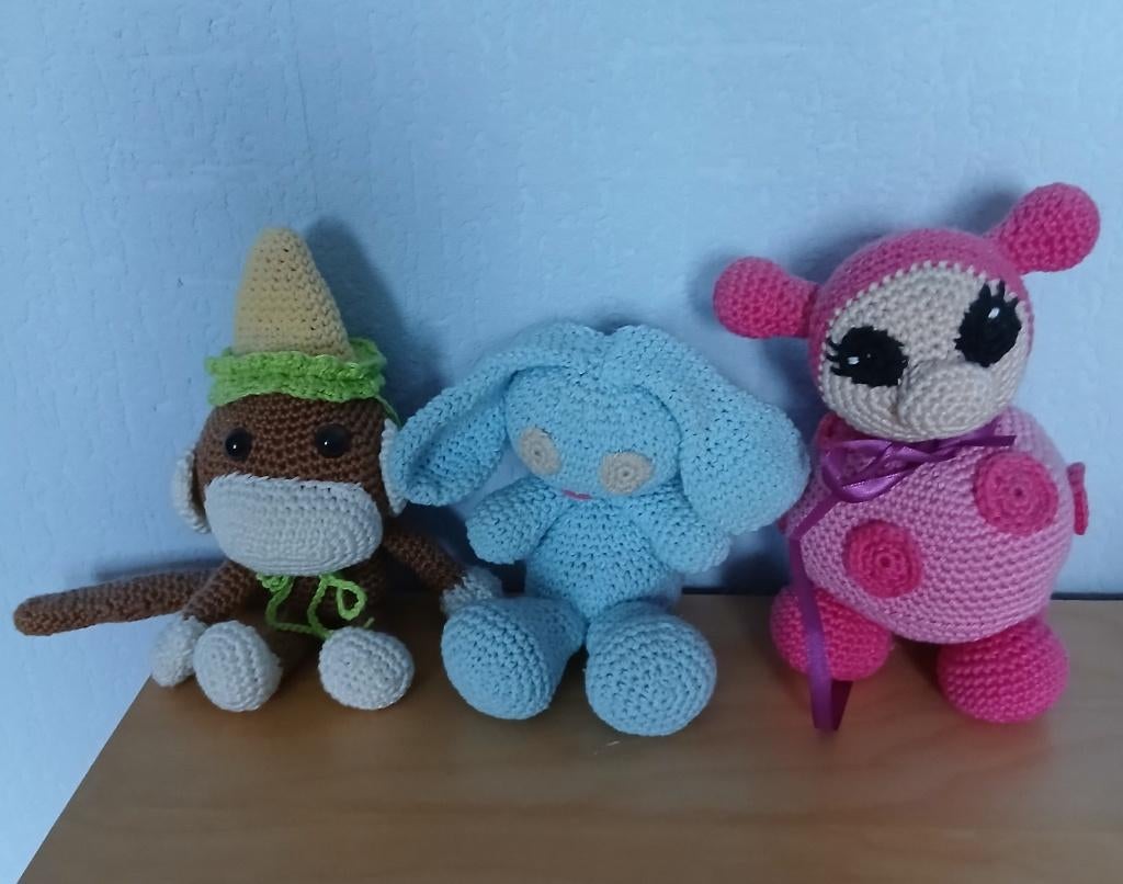 Gehaakte knuffel aap, beest, Kinderen en Baby's, Speelgoed | Knuffels en Pluche, Ophalen of Verzenden, Nieuw, Overige typen, Handgemaakt