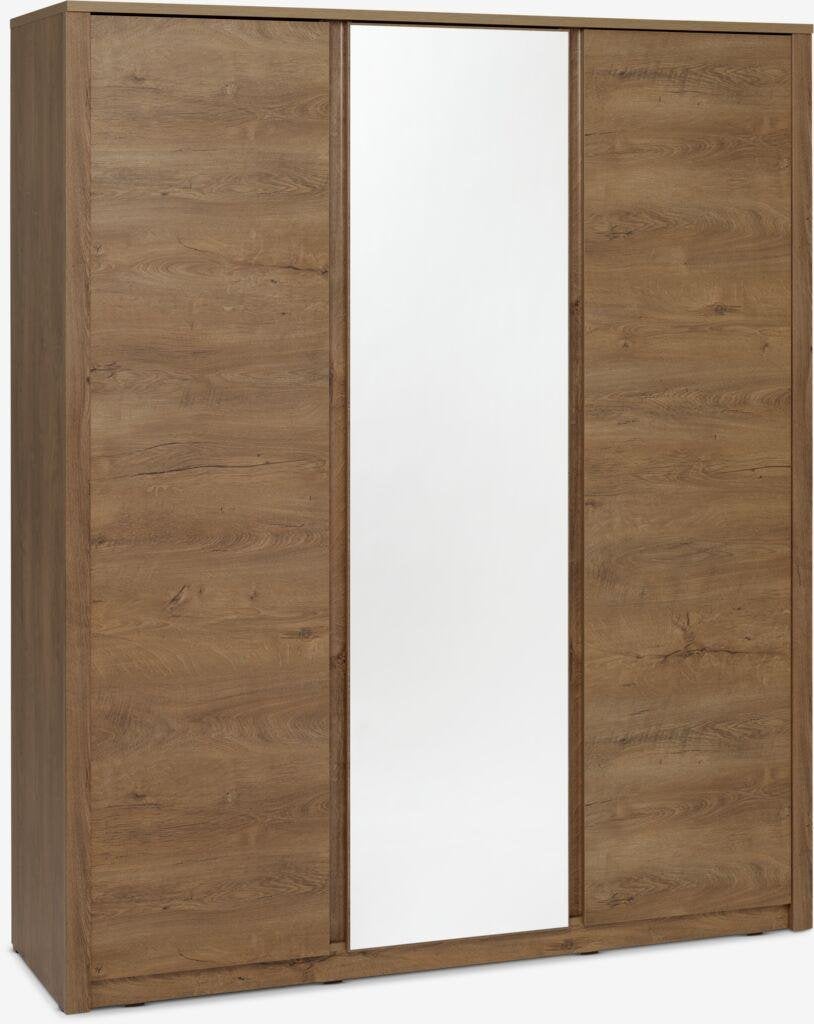 JYSK VEDDE Kledingkast met Spiegeldeuren – 167 x 197 cm, Ophalen, Met deur(en), 150 tot 200 cm, Zo goed als nieuw